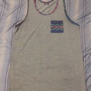 Men’s tank top medium sized grey and floral